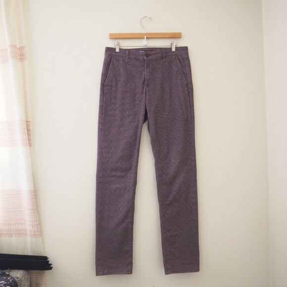 AG Adriano Goldschmied The Marshall Slim Chino Kleven Plum Pants sz 30R - Picture 5 of 10